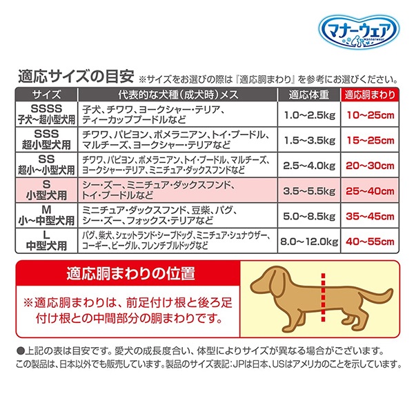 あす宅】マナーウェア 女の子用 小型犬用 Sサイズ 4種のデザインパック