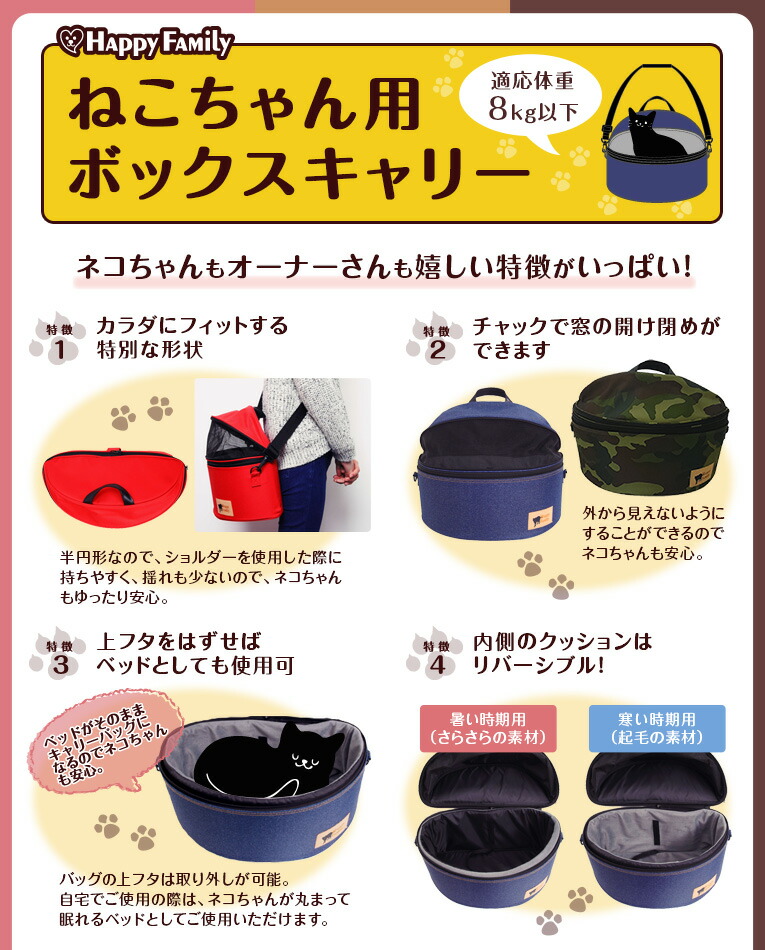 ねこちゃん用ボックスキャリー 迷彩