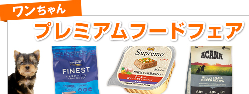 ワンちゃんのプレミアムフードフェア