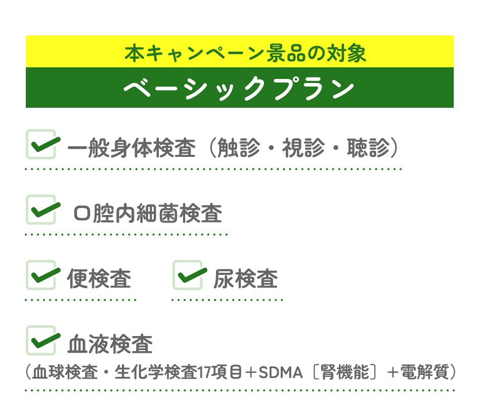 本キャンペーン景品の対象/ベーシックプラン