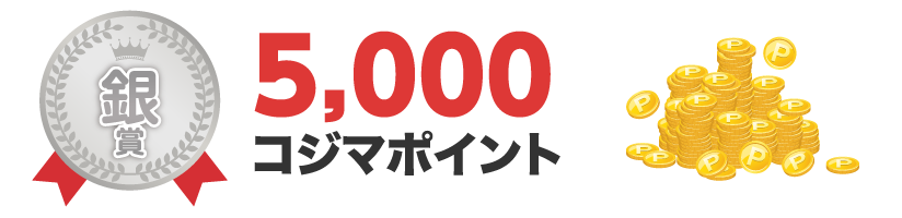 銀賞 5,000コジマポイント