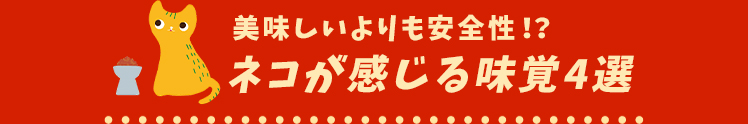 美味しいよりも安全性！？ネコが感じる味覚4選