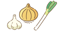 ネギ類、ニラ、ニンニク、らっきょう