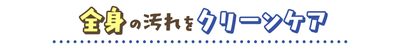全身の汚れをクリーンケア