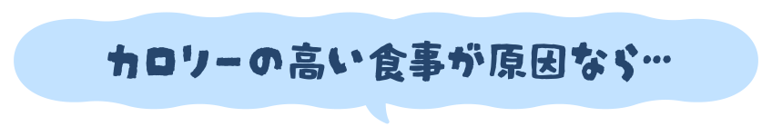 カロリーの高い食事が原因なら…