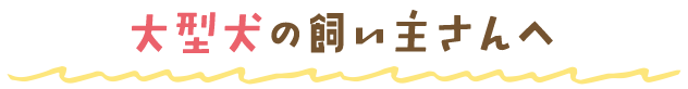 大型大の飼い主さんへ