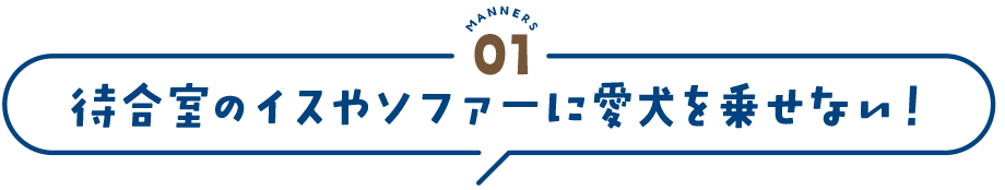 manners1 待合室のイスやソファーに愛犬を乗せない！