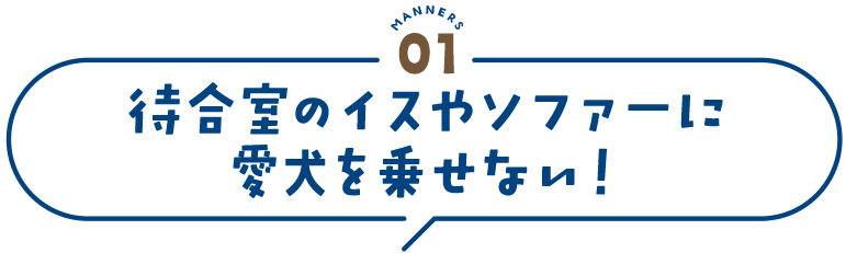 manners1 待合室のイスやソファーに愛犬を乗せない！