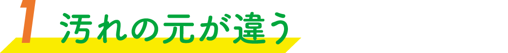 汚れの元が違う